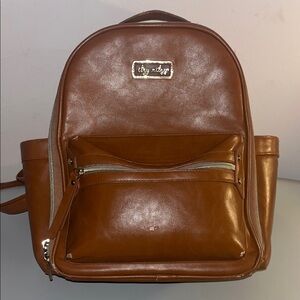 Itzy Ritzy Brown Leather Diaperbag